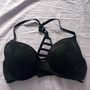 VS/PINK black racerback lace bra